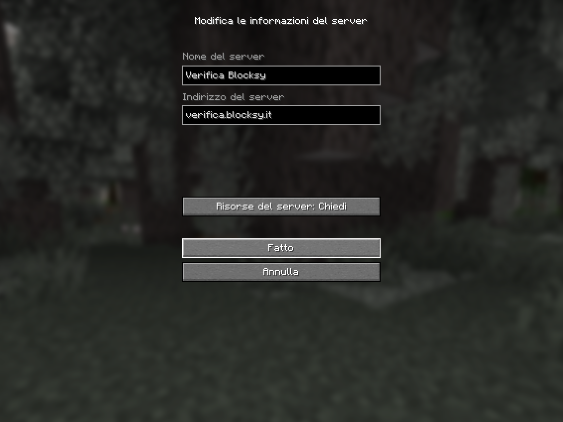 Dimostrazione: Aggiungere il server alla lista